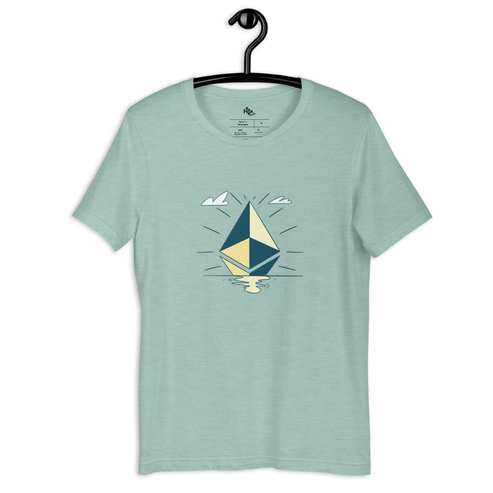 Ethereum crypto shining as sun