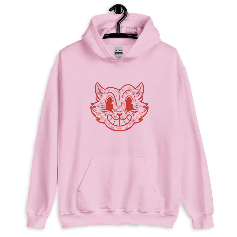 Retro cartoon halftone cat design