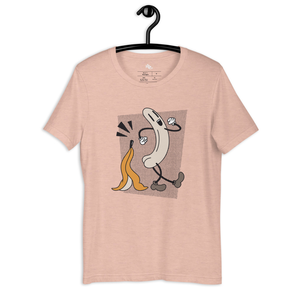 Naked banana retro cartoon design