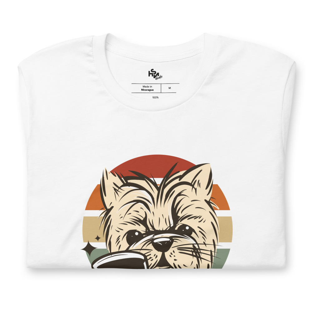 Dog drinking wine retro design - Image 3